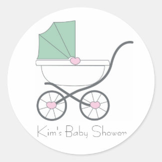 Redonda Pegatina Baby Shower Favor