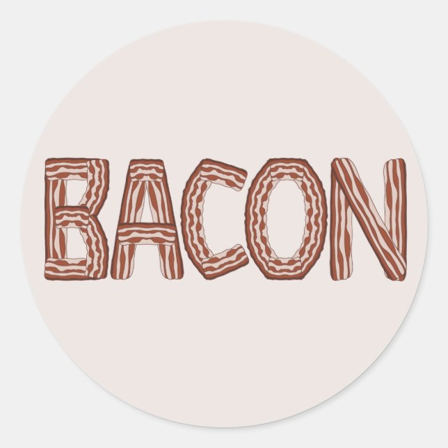 Redonda Pegatina Bacon (Anverso)