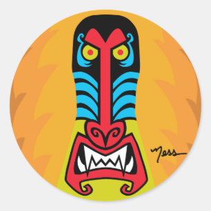 Redonda Pegatina BAD ASS BABOON