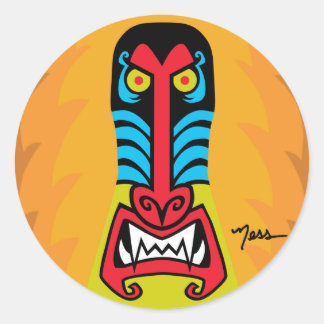 Redonda Pegatina BAD ASS BABOON