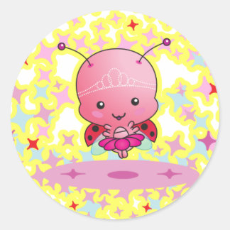 Redonda Pegatina Ballerina Ladybug