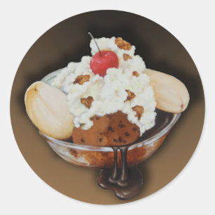 Redonda Pegatina Banana Split