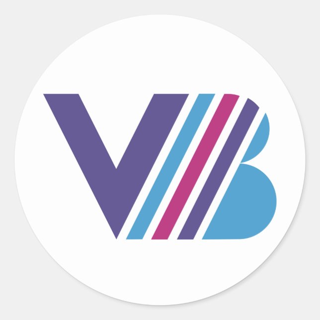 Redonda Pegatina Basic Logo VroomBastic (Anverso)