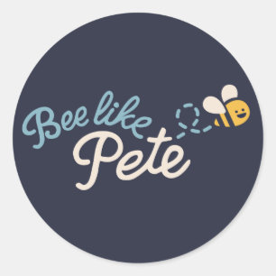 Redonda Pegatina Bee Like Pete