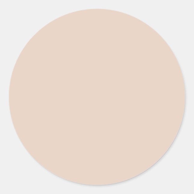 Redonda Pegatina beige de arena clara (Anverso)