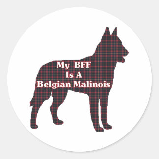 Redonda Pegatina belga Malinois BFF
