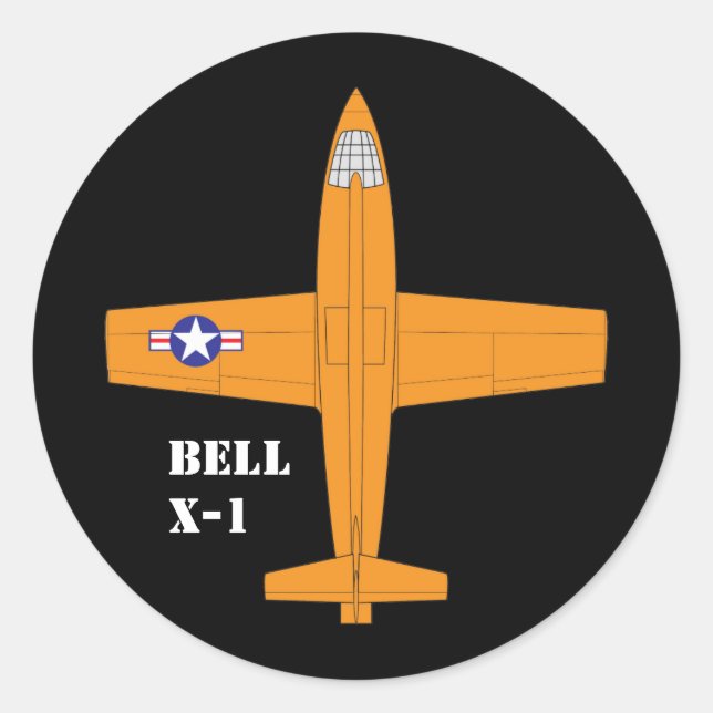 Redonda Pegatina Bell X-1 (Anverso)