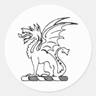 Redonda Pegatina Beta Theta Pi Dragon