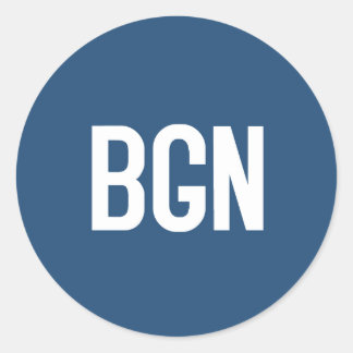 Redonda Pegatina BGN