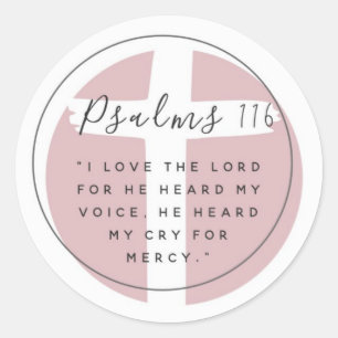Redonda Pegatina Bible Verse