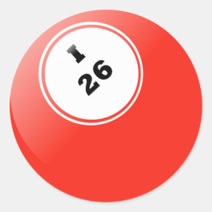 Redonda Pegatina Bingo I-26