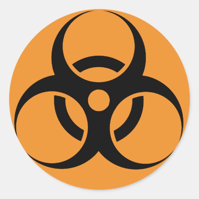 Redonda Pegatina BioHazard (Anverso)