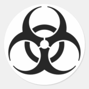 Redonda Pegatina BIOHAZARD