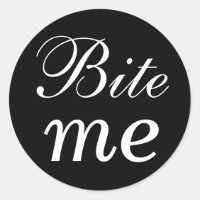 Pegatina Black and White Bite Me