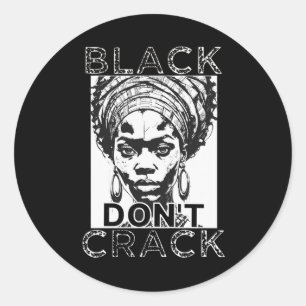 Redonda Pegatina Black No Crack 1