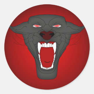 Redonda Pegatina Black Panther