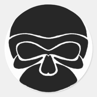 Redonda Pegatina BlackSkull 1