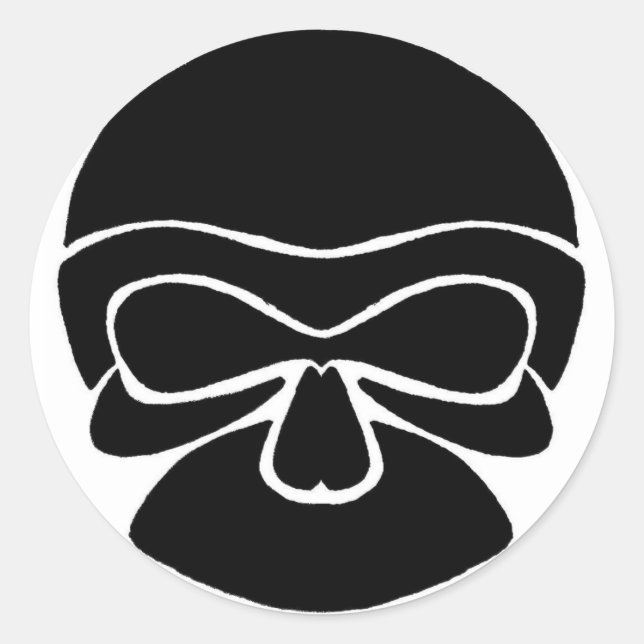 Redonda Pegatina BlackSkull 1 (Anverso)