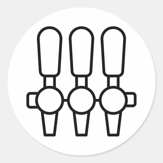 Redonda Pegatina blanco (Anverso)