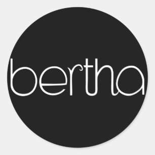 Redonda Pegatina blanco de Bertha
