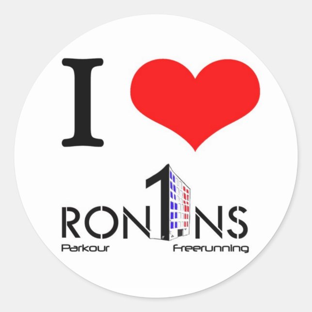 Redonda Pegatina blanco y redondo (Anverso)