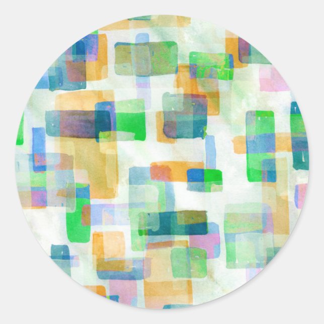 Redonda Pegatina | Bloques de construcción de la zona de f (Anverso)