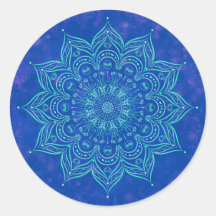 Pegatina Blue and Aqua Mandala