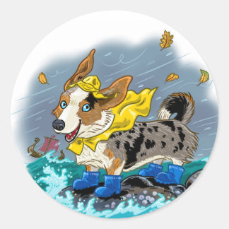 Redonda Pegatina blue merle, sin texto