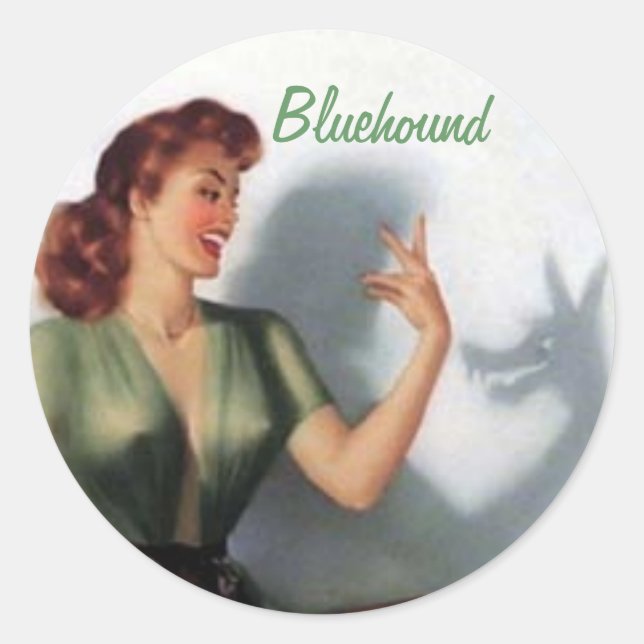 Redonda Pegatina Bluehound Shaddow (Anverso)