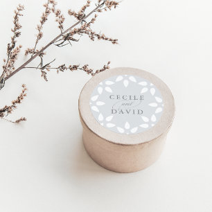 Redonda Pegatina Boda árabe   Gris