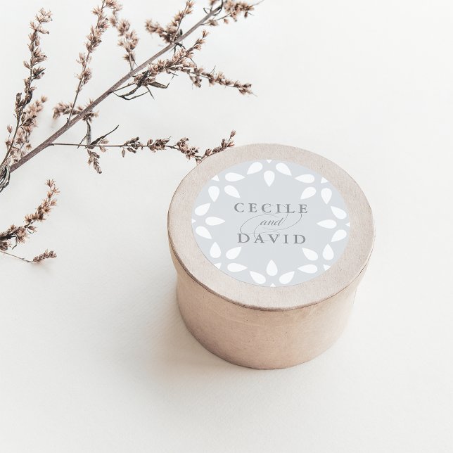 Redonda Pegatina Boda árabe | Gris (Subido por el creador)