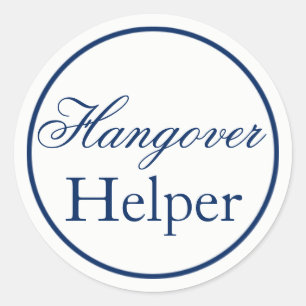 Redonda pegatina Boda de "Hangover Helper" - Armada