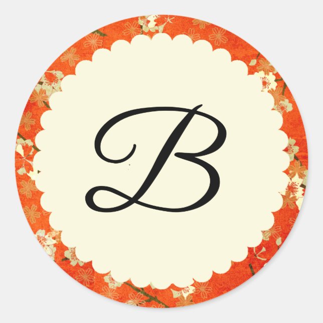 Redonda Pegatina Boda de Japón (Anverso)