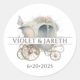 Redonda Pegatina Boda encantado