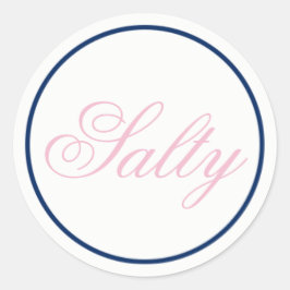 Redonda pegatina Boda "Salty" - Rubor Pink/Navy