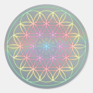 Redonda Pegatina bordadora HealingEnergy “Flower Of Life "
