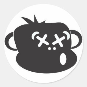 Redonda Pegatina borracho del mono