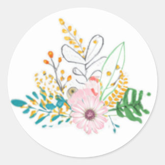 Redonda Pegatina Bouquet