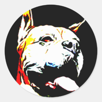 Redonda Pegatina Boxer