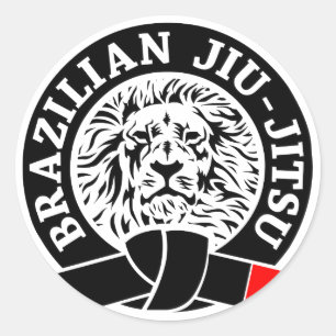 Redonda Pegatina brasileño Jiu-Jitsu (Ronda)