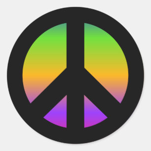 Redonda Pegatina brillante arcoiris