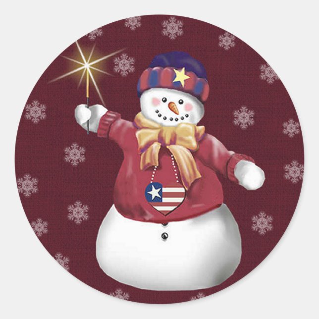 Redonda Pegatina brillante de la estrella (Anverso)