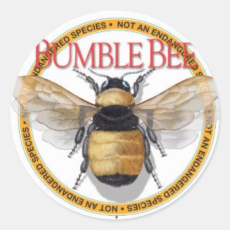Redonda Pegatina Bumble Bee
