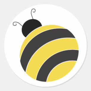 Redonda Pegatina Bumble Bee