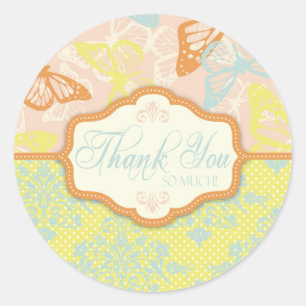 Redonda Pegatina Butterfly Kisses Sweet TY