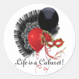 Redonda Pegatina Cabaret