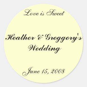 Redonda Pegatina Candy Buffet