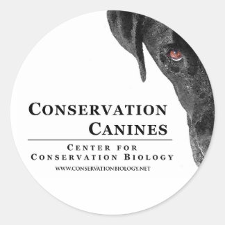Redonda Pegatina Canino de Conservación