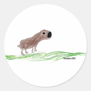 Redonda Pegatina Capybara