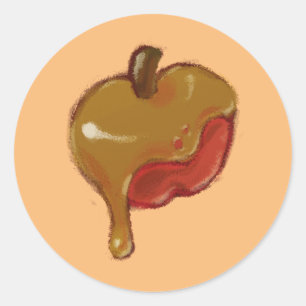 Redonda Pegatina Caramel Apple